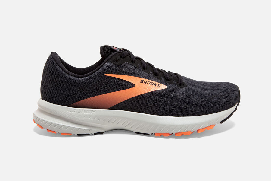 Brooks Launch 7 Road Running Shoes Womens - Black/Orange - SXGON-0243